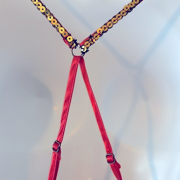 FREE PEOPLE SEQUIN MULTI-COLOR ANIMAL PRINT CAMI TOP BLOUSE SHIRT SIZE LARGE - Picture 8 of 16